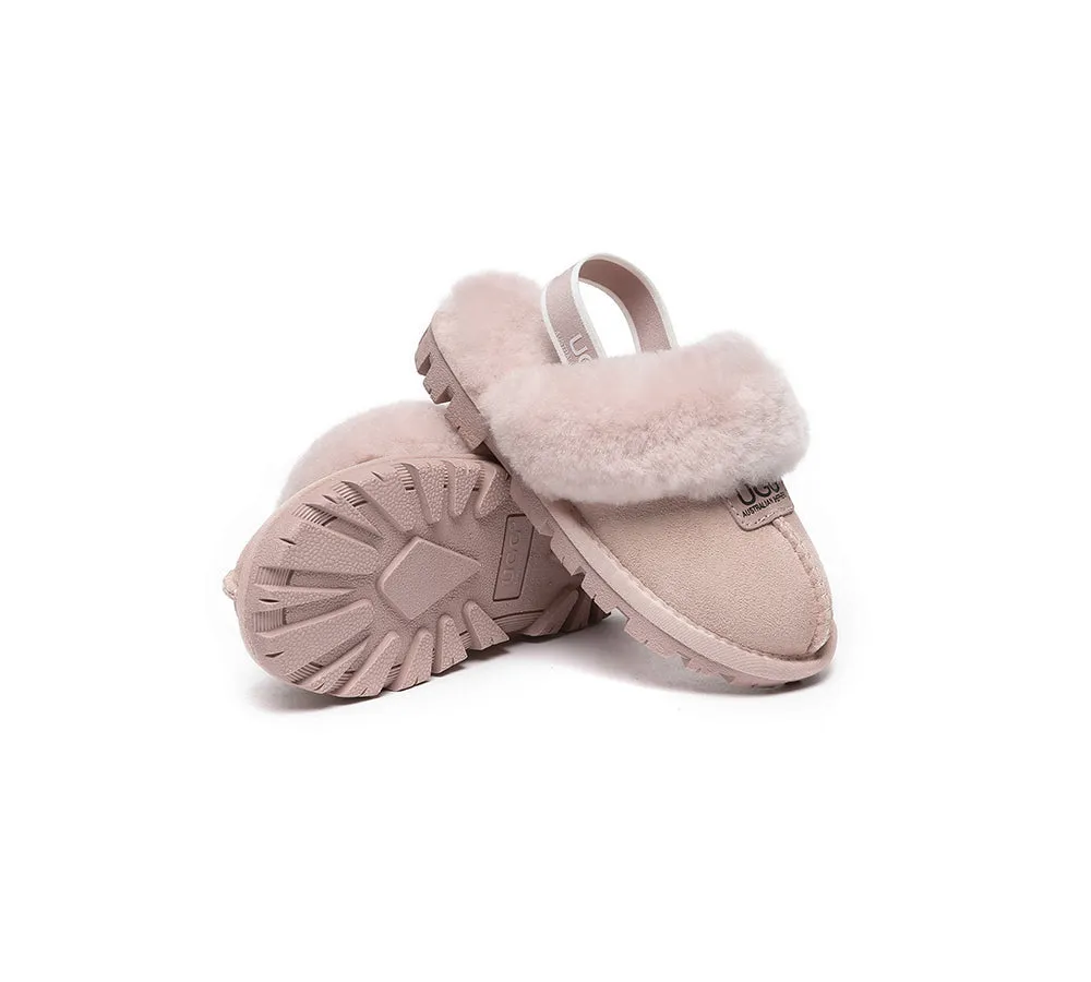 AUSTRALIAN SHEPHERD® UGG Slippers Kids Sheepskin Wool Slingback Suzie