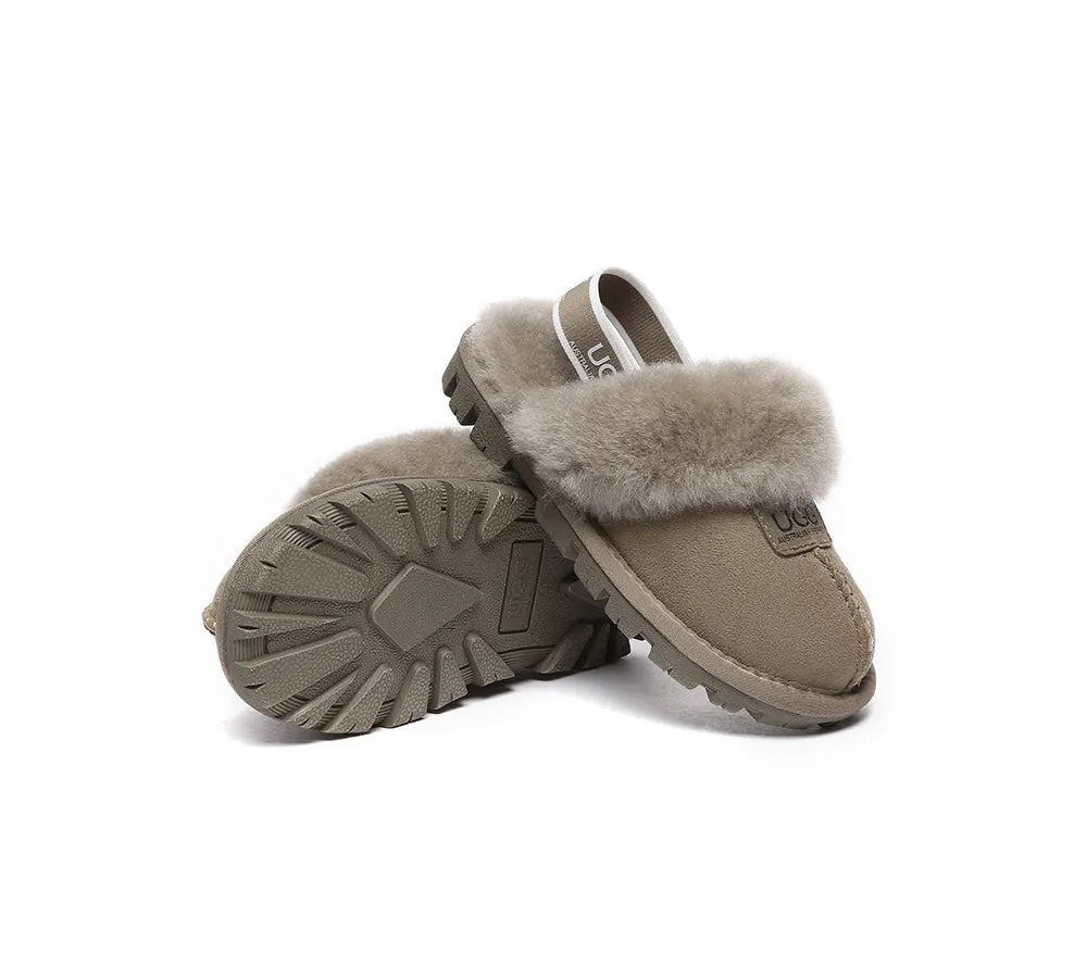 AUSTRALIAN SHEPHERD® UGG Slippers Kids Sheepskin Wool Slingback Suzie