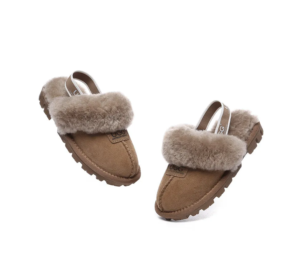 AUSTRALIAN SHEPHERD® UGG Slippers Kids Sheepskin Wool Slingback Suzie