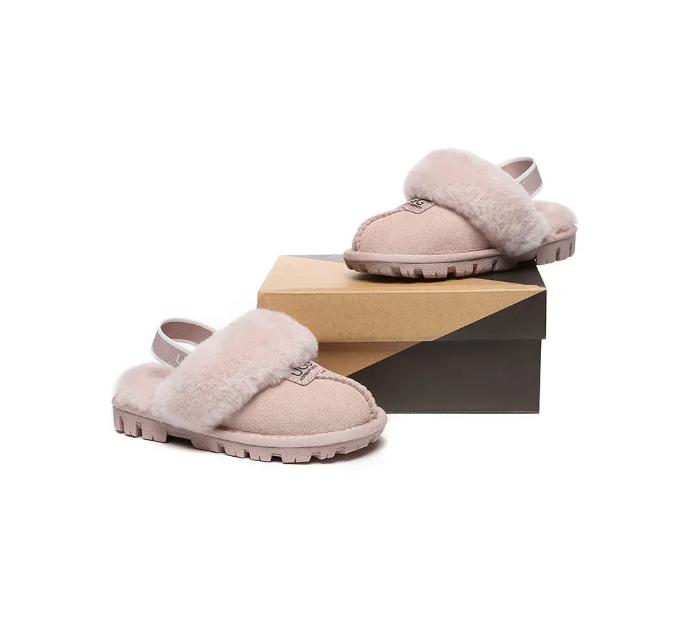 AUSTRALIAN SHEPHERD® UGG Slippers Kids Sheepskin Wool Slingback Suzie