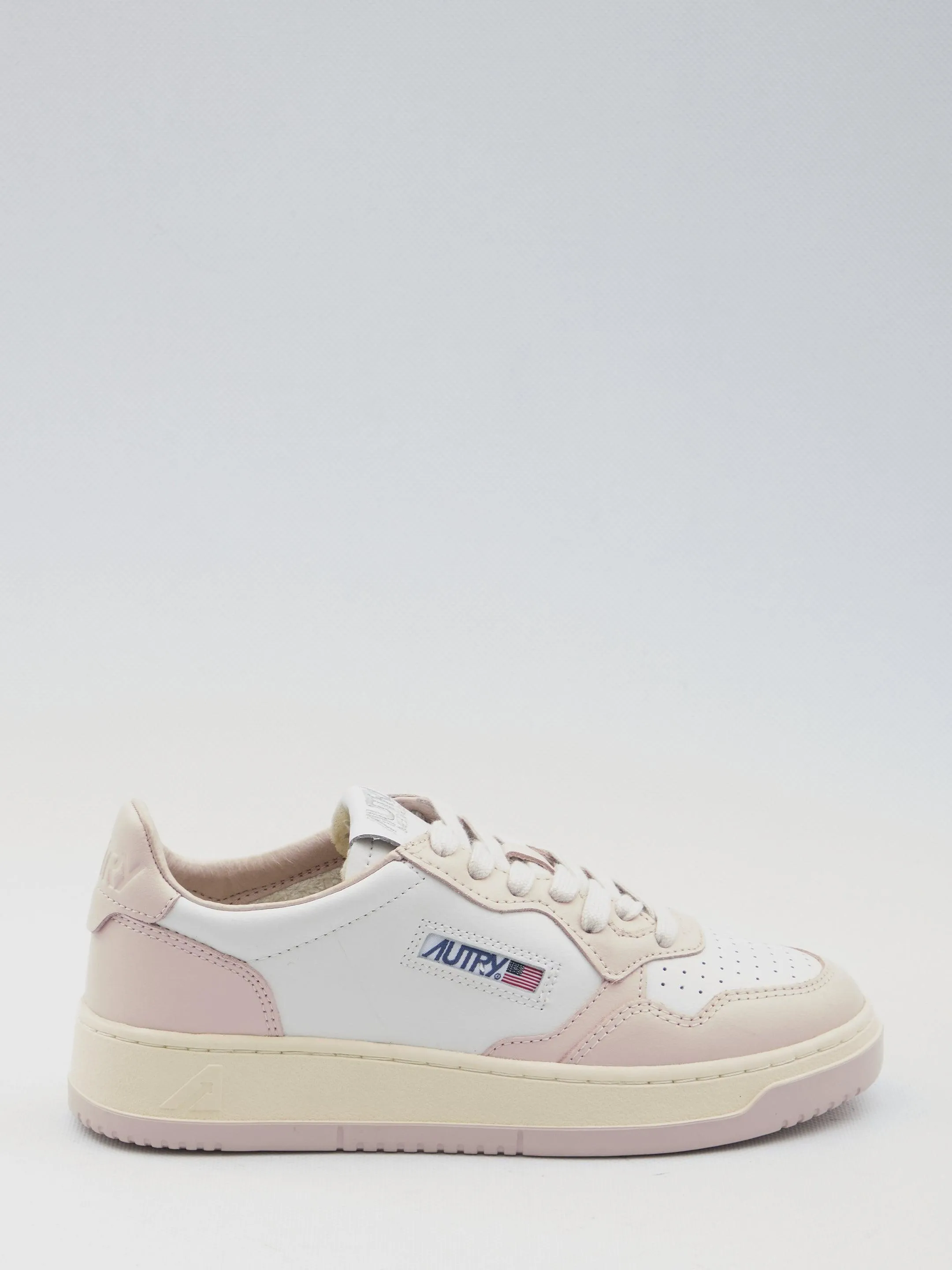 Autry Medalist Sneakers in Pink-White Tone