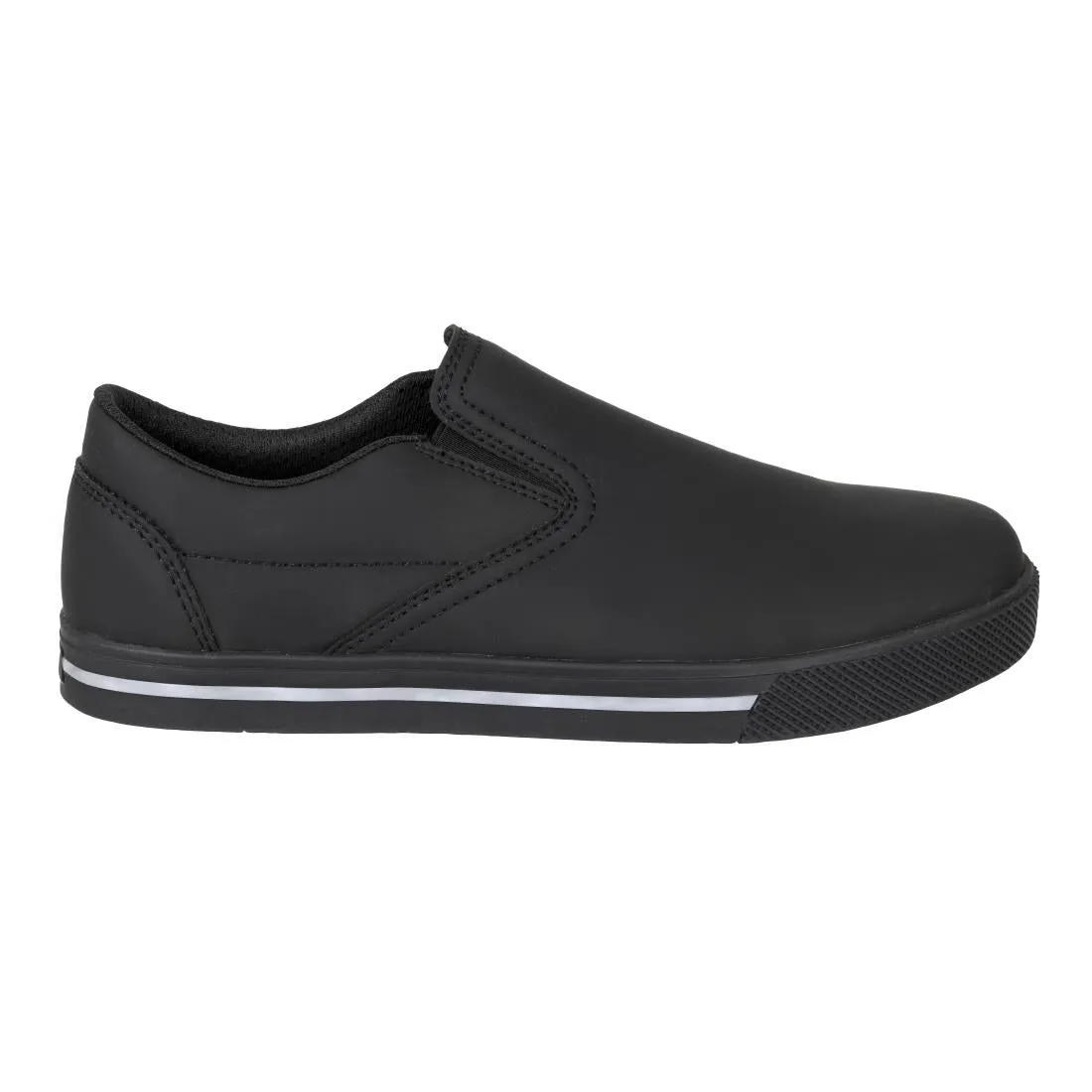 BA062-39 Slipbuster Recycled Microfibre Slip-on Shoe Matte Black 39