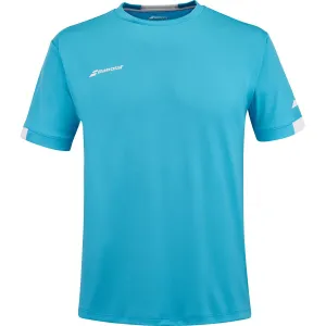 Babolat Boys Play Crew Neck T-Shirt Cyan Blue