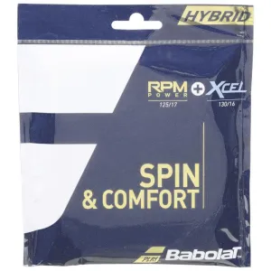 Babolat RPM Power 17g   XCEL 16g Hybrid Tennis 12M String Set