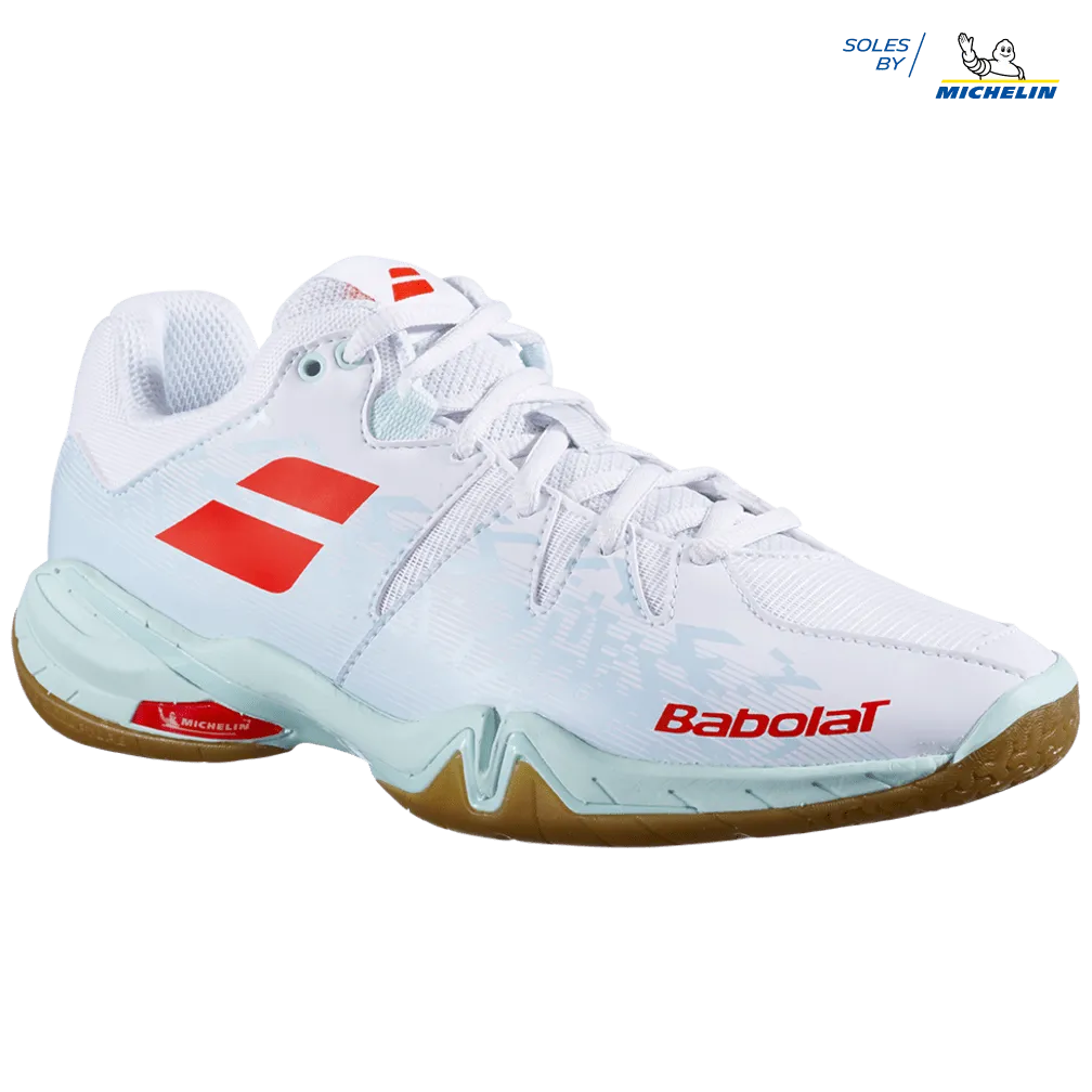 Babolat Shadow Spirit Women's Badminton Shoes - White/Orange