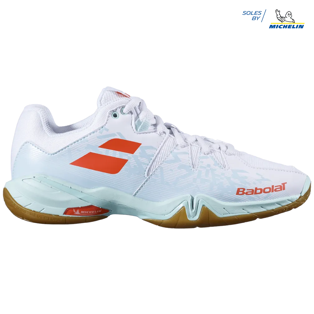 Babolat Shadow Spirit Women's Badminton Shoes - White/Orange