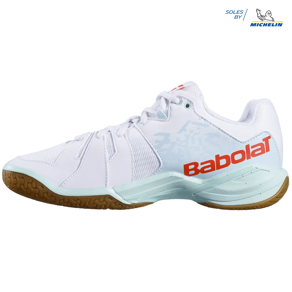 Babolat Shadow Spirit Women's Badminton Shoes - White/Orange