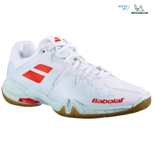 Babolat Shadow Spirit Women's Badminton Shoes - White/Orange