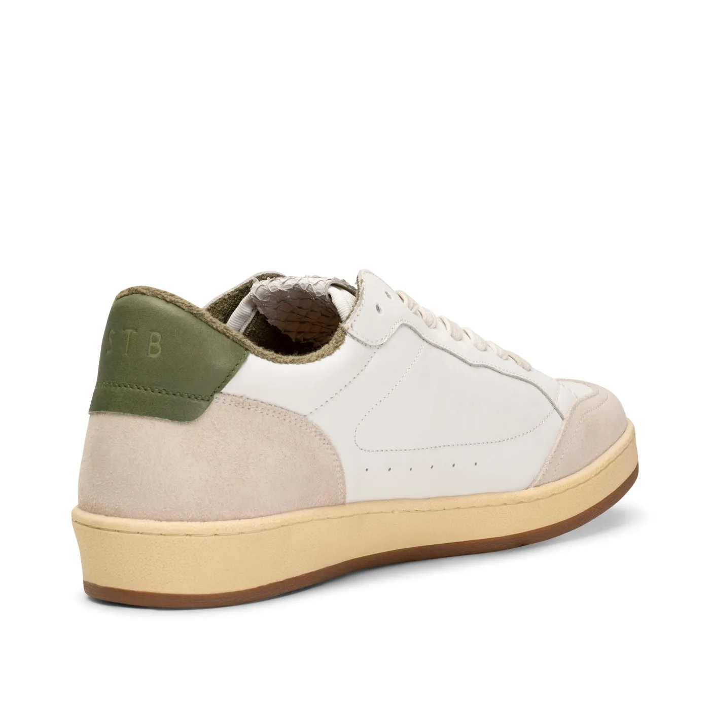 Babtiste sneaker leather - WHITE / GREEN