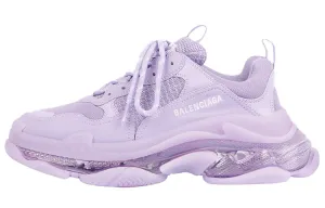 Balenciaga Triple S Clear Sole Sneakers, Purple