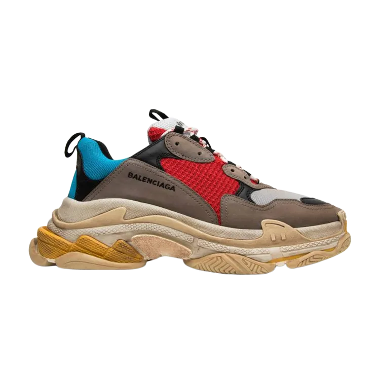 Balenciaga Wmns Triple S 'Blue Red' Sneakers, blue