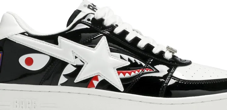 Bapesta Low M1 Shark Face Sneakers - Black, black