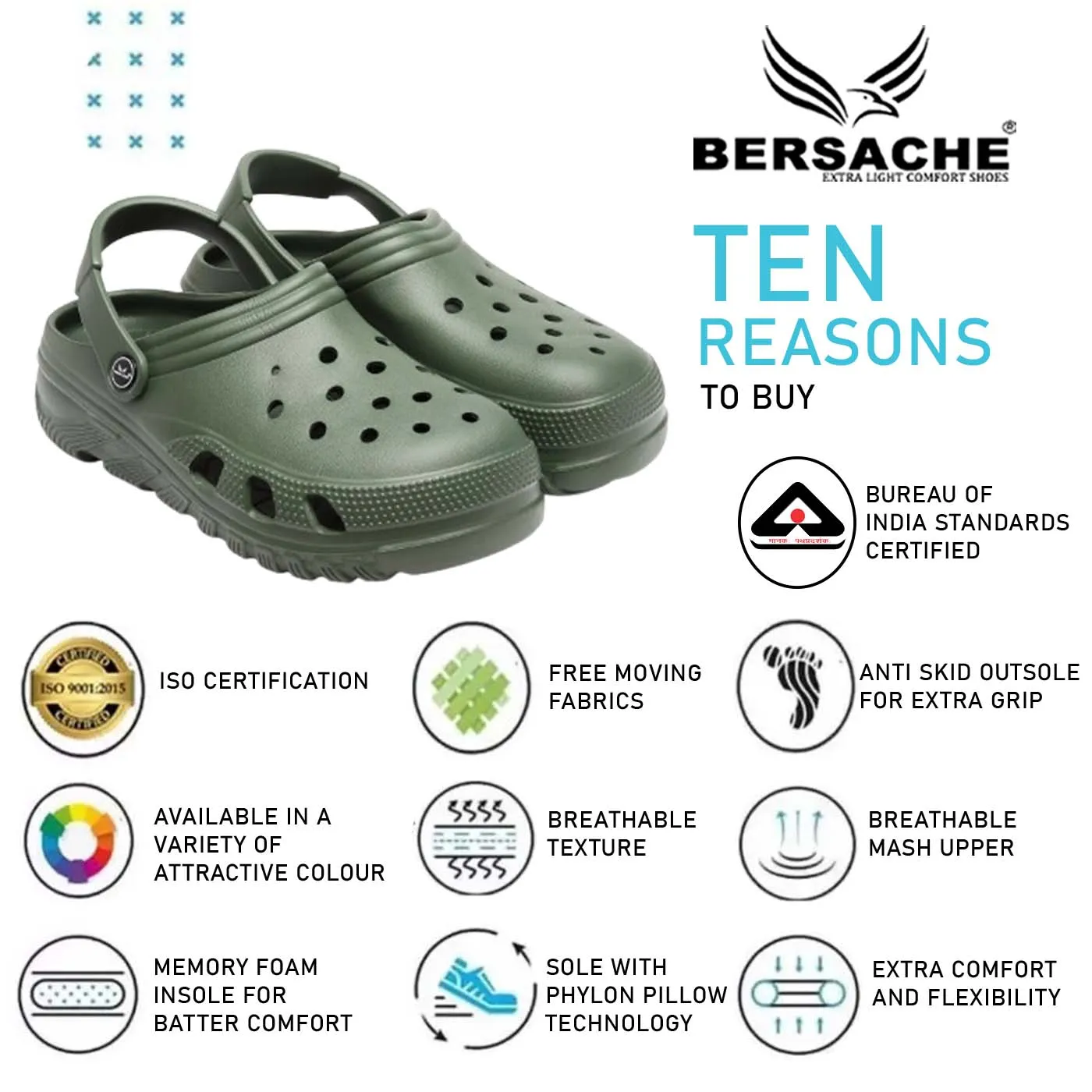 Bersache Extra Soft Classic Casual with  Regular wear with Ultra Soft & Flexibility Technology Flip Flop for Men's & Boy's (6093-Green)