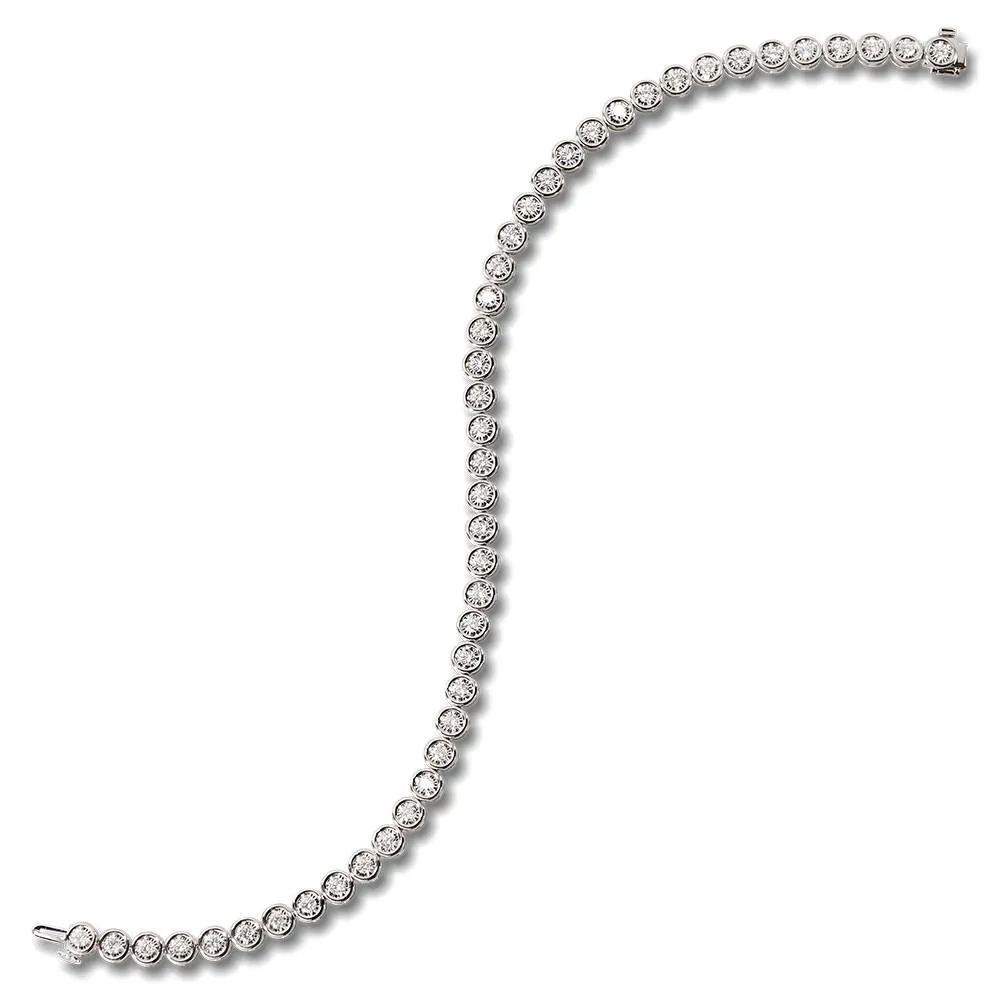 BEZEL-SET DIAMOND TENNIS BRACELET