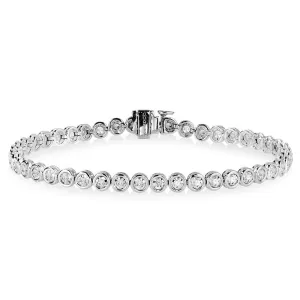 BEZEL-SET DIAMOND TENNIS BRACELET