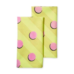 Block Shop Tennis Napkins - Set of 4 - Limeade