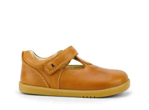 Bobux Louise Girls Caramel Tan T-Bar Shoe