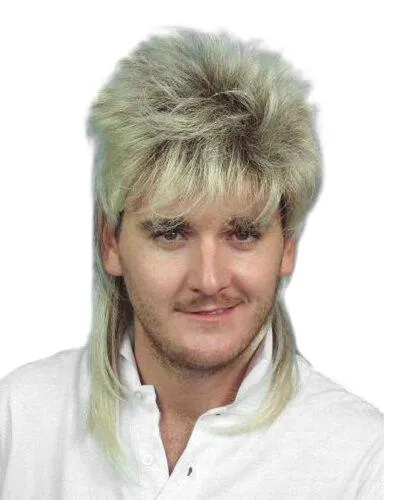 Bogan Dirty Blonde Mullet Wig 80s Dress Up