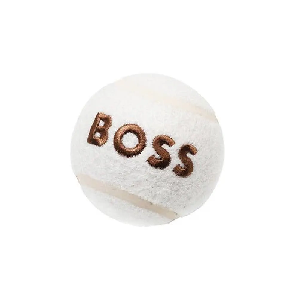 Boss Tennis Ball for Dogs (White/Camel/Black)