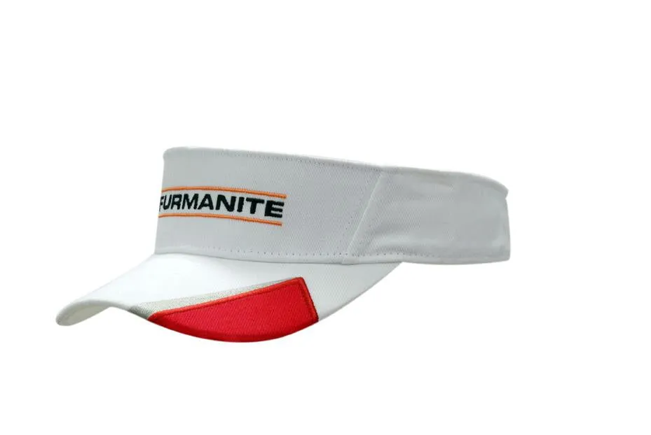 BRUSHED HEAVY COTTON VISOR WITH PEAK INSERT & EMBROIDERY