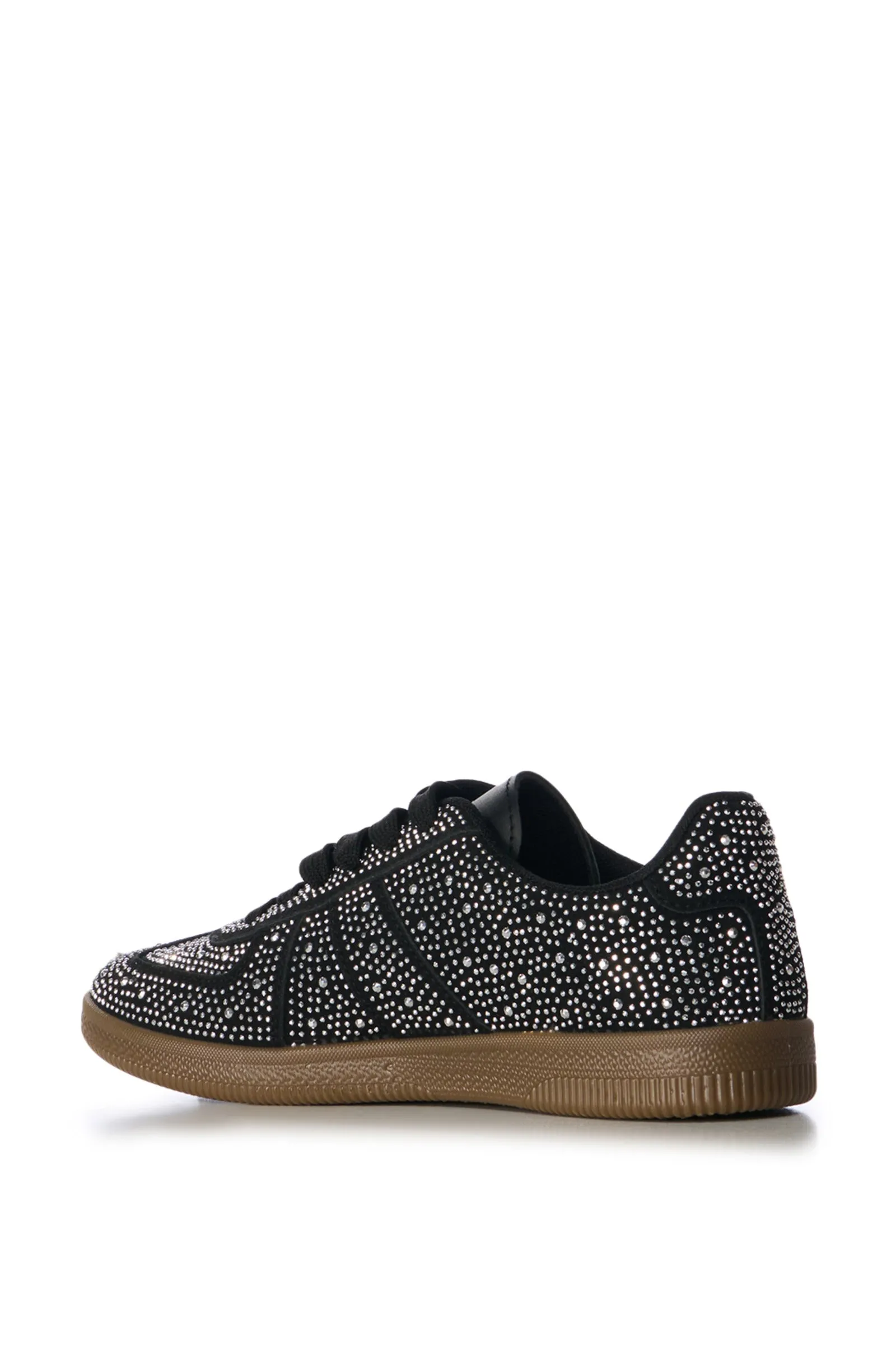 BRYAR-BLACK RHINESTONE SNEAKER