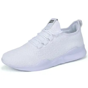 BUBUDENG Womens Athletic Walking Shoes Lightweight Slip on Casual Shoes Comfy Workout Sneakers for Indoor Gym Outdoor Running Travel, White, 9