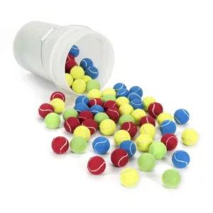 Bucket of Coloured Tennis Balls 96pk