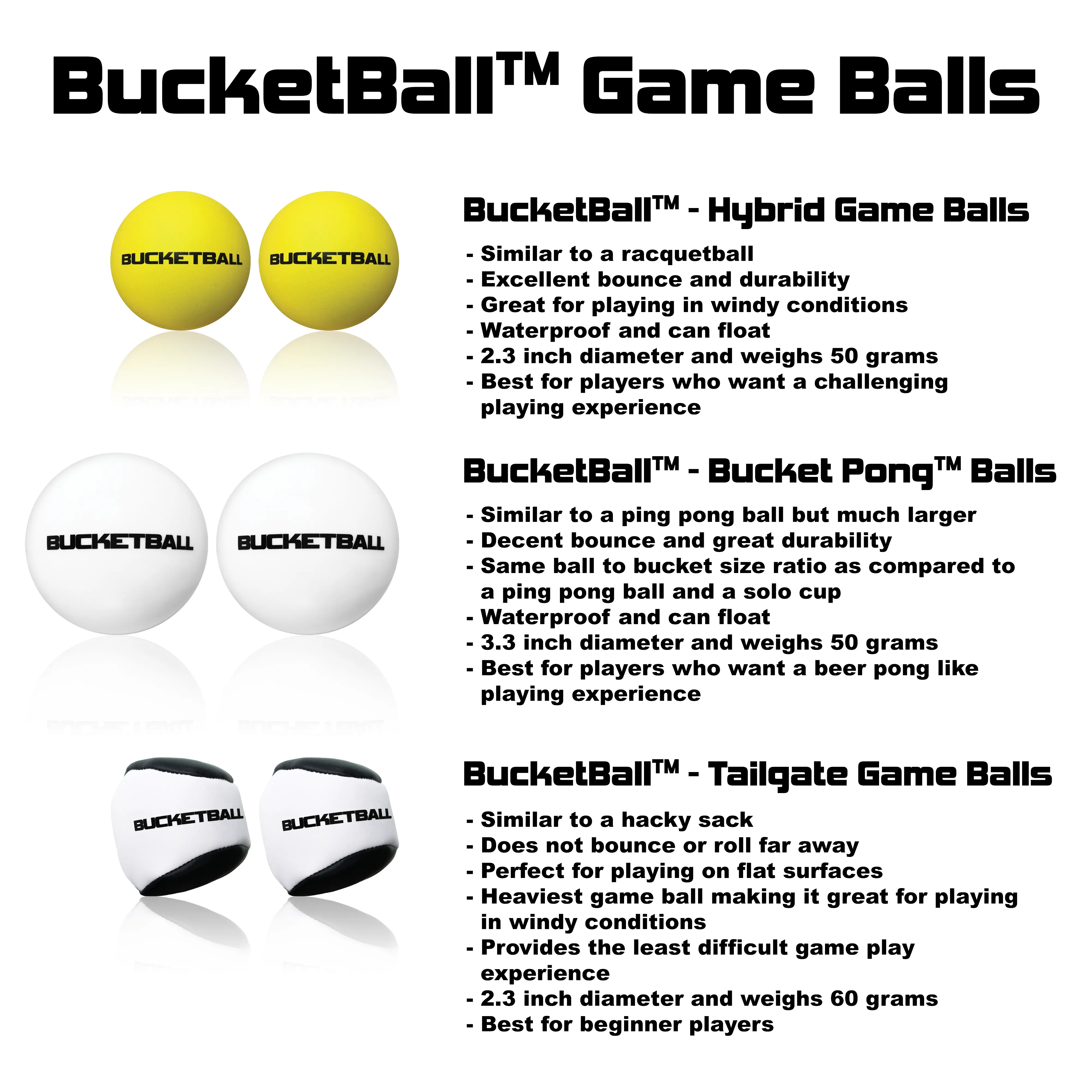 BucketBall™ - Hybrid Game Balls (2 Pack)