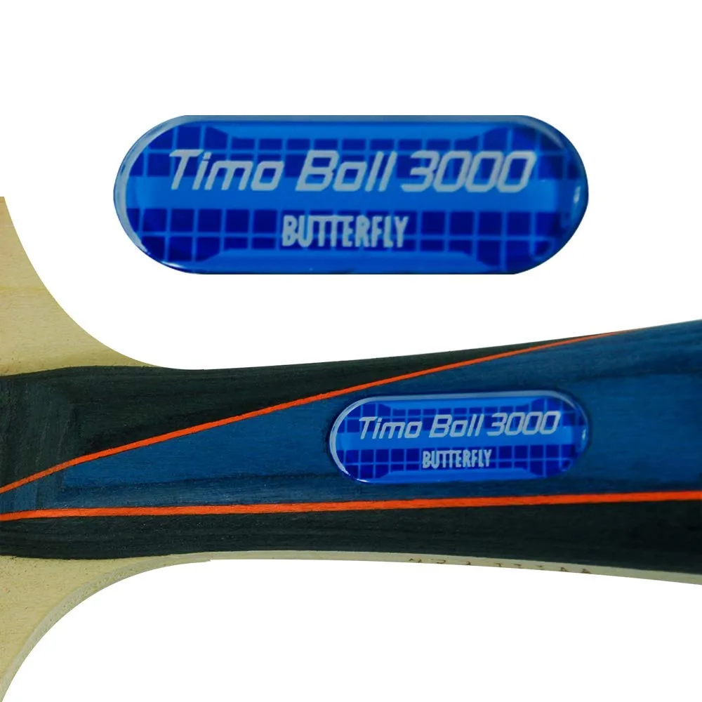 Butterfly Timo Boll 3000 Table Tennis Bat - With 2 Balls