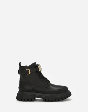 Calfskin Ankle Boots With DG Logo