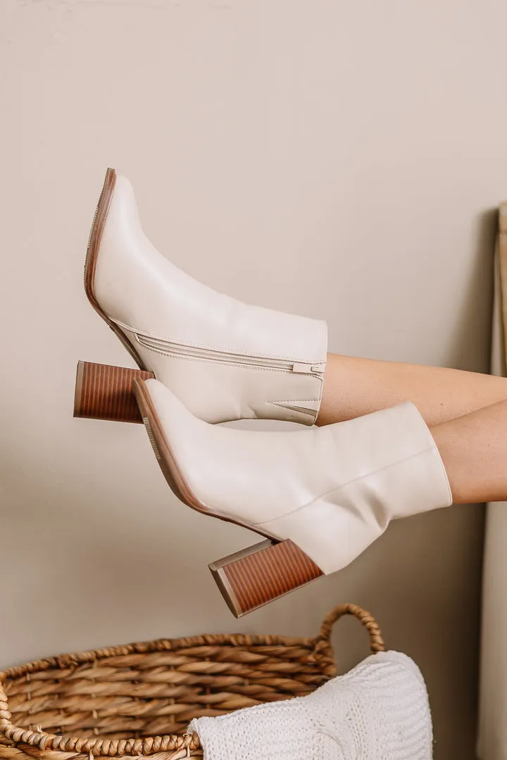 Cami Ankle Booties | Ivory