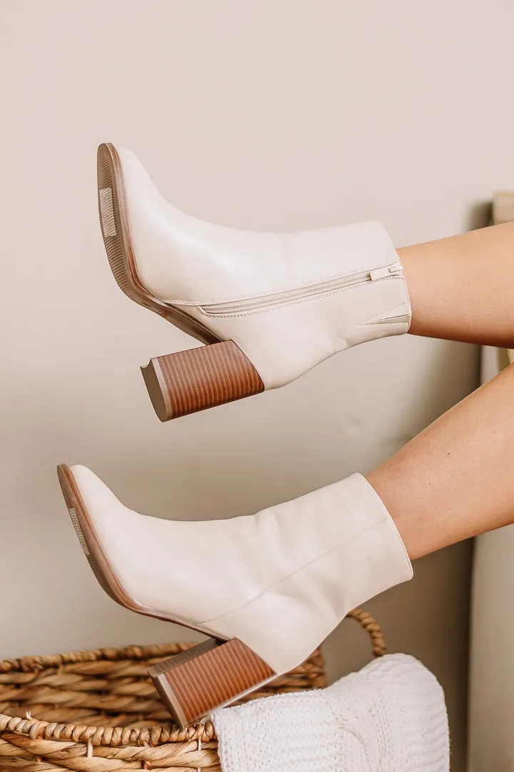 Cami Ankle Booties | Ivory