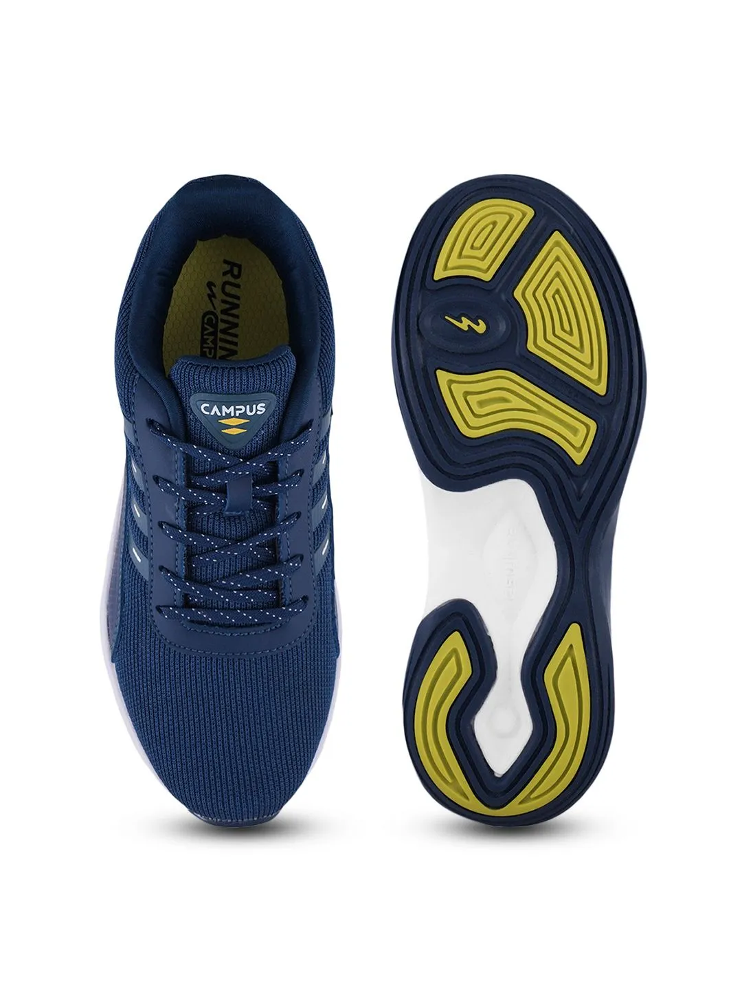 Campus Men Blue Mesh Road Running Shoes