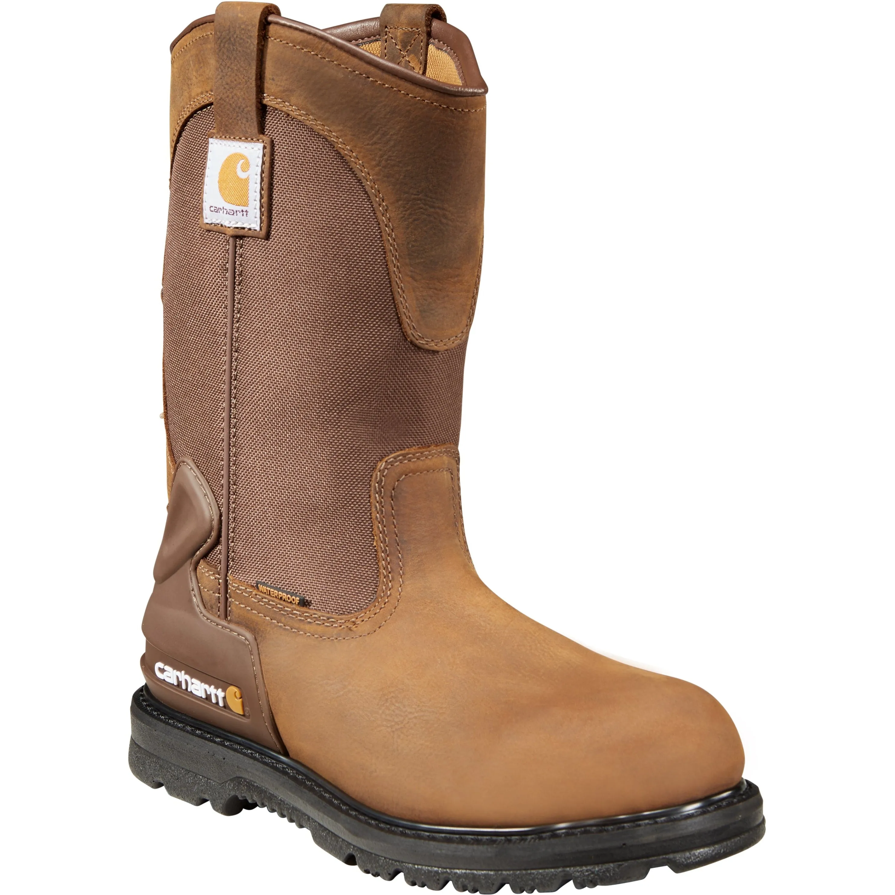 Carhartt Men's 11" Steel Toe WP Wellington Work Boot - Brown - CMP1200