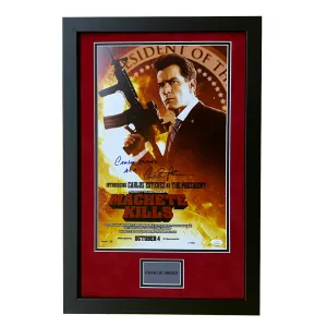 Charlie Sheen Hand Signed & Framed 11x17 Machete Kills Movie Poster (JSA)