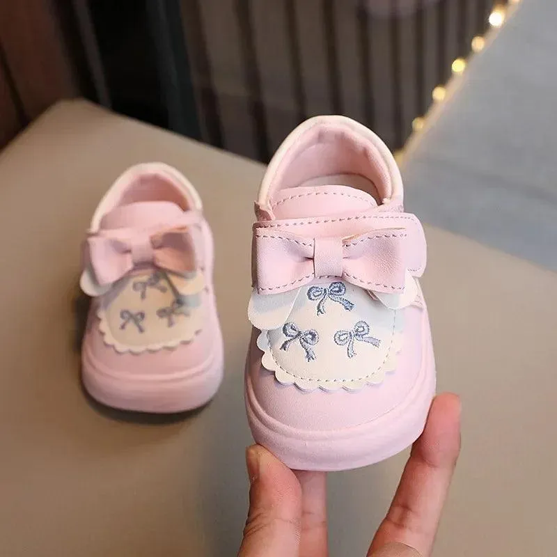 Children's Casual Shoes for Girls - Adorable Flat with Sweet Bow - TSS282