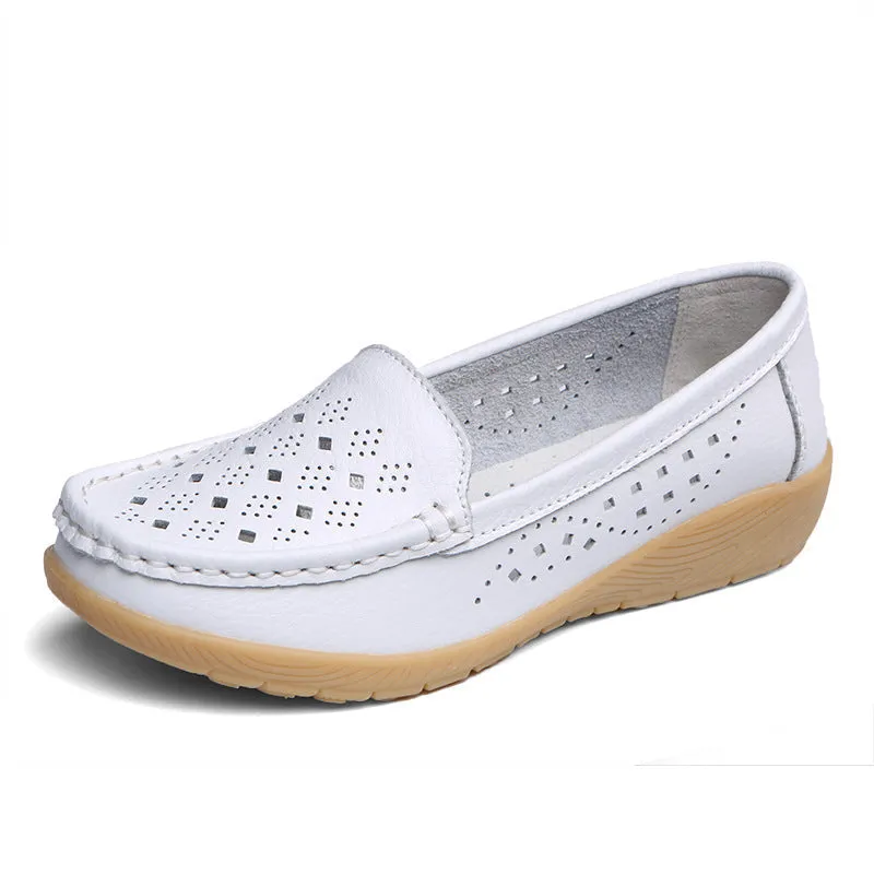 Cilool Slip on loafers Casual Hollowed Out.Women Shoes