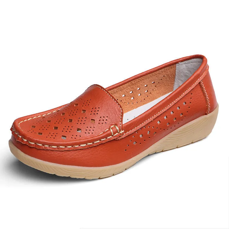 Cilool Slip on loafers Casual Hollowed Out.Women Shoes