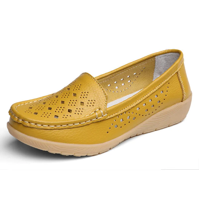 Cilool Slip on loafers Casual Hollowed Out.Women Shoes