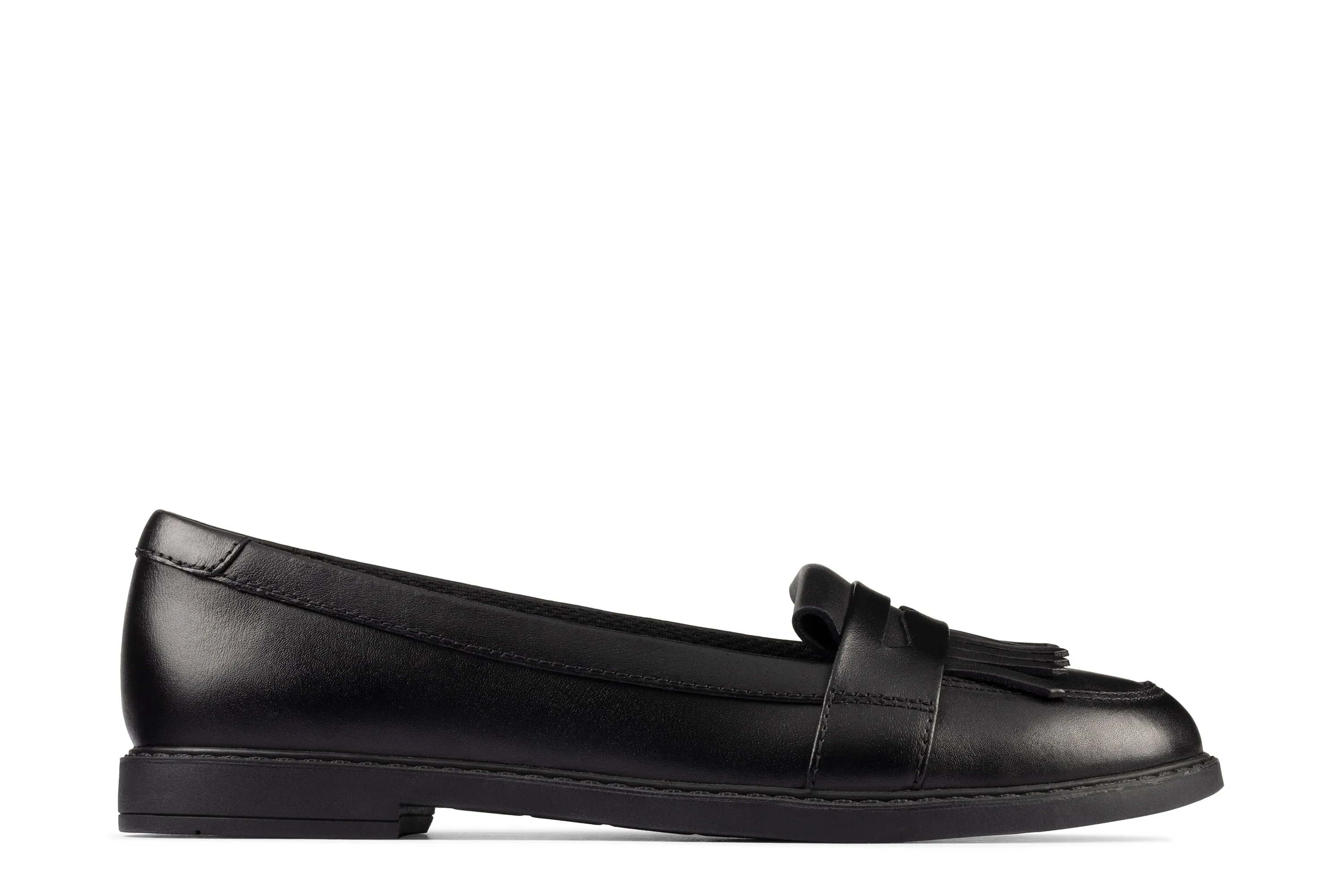 Clarks Scala Bright Girls Black Loafer School Shoe