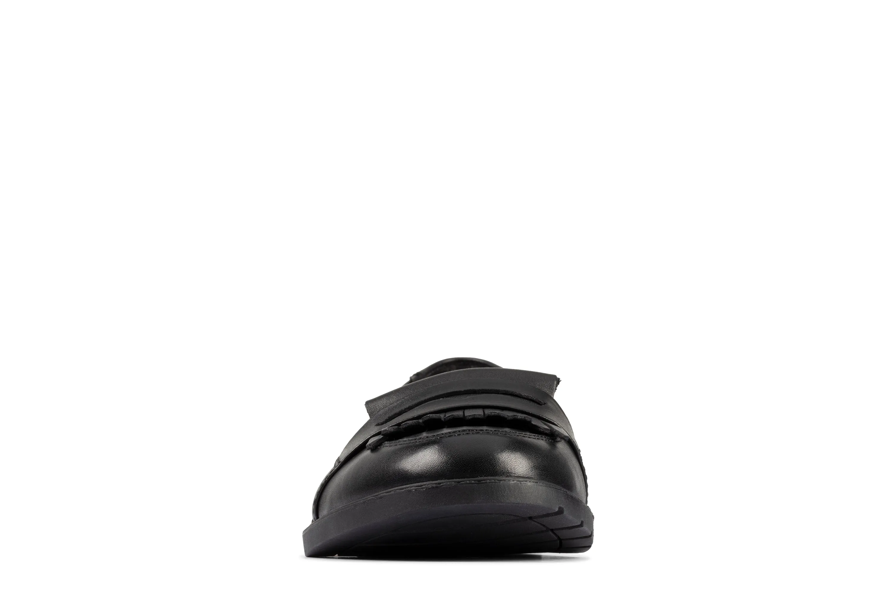 Clarks Scala Bright Girls Black Loafer School Shoe