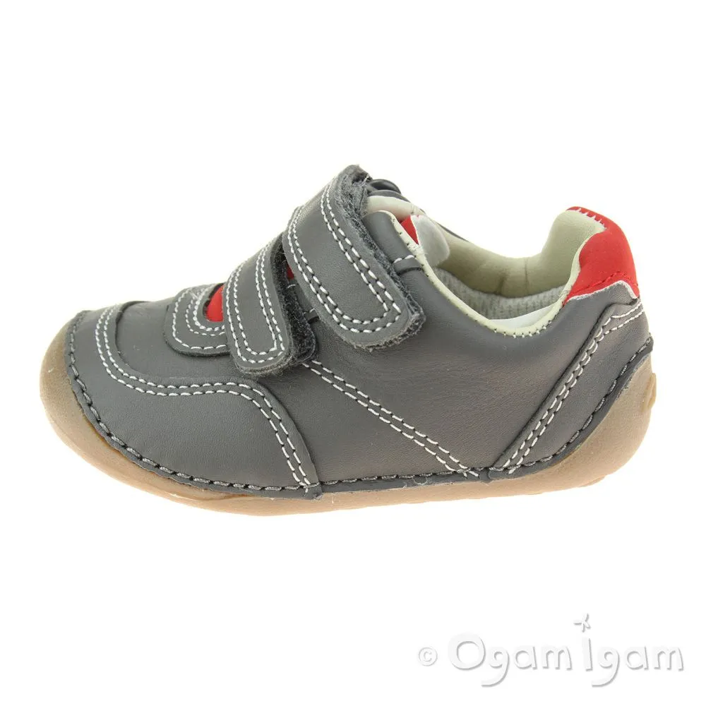 Clarks Tiny Dusk Infant Boys Grey Shoe