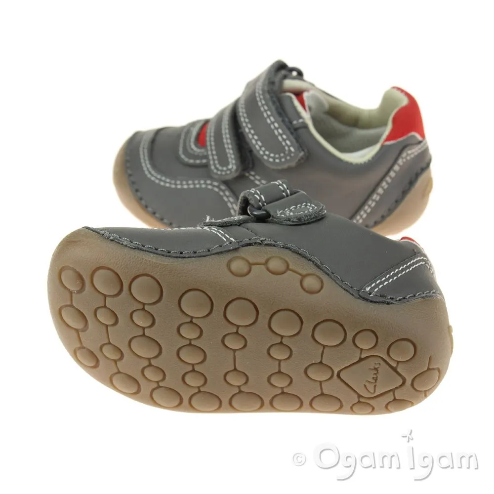 Clarks Tiny Dusk Infant Boys Grey Shoe