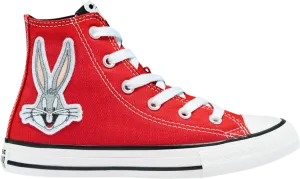 Converse Looney Tunes x Chuck Taylor All Star High PS 80th Anniversary Sneakers - Bugs Bunny Patch, Red