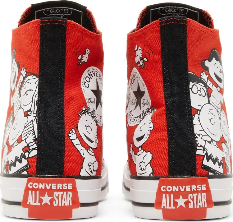 Converse Peanuts x Chuck Taylor All Star High Snoopy and Friends Sneakers, Red