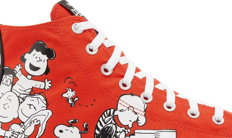 Converse Peanuts x Chuck Taylor All Star High Snoopy and Friends Sneakers, Red