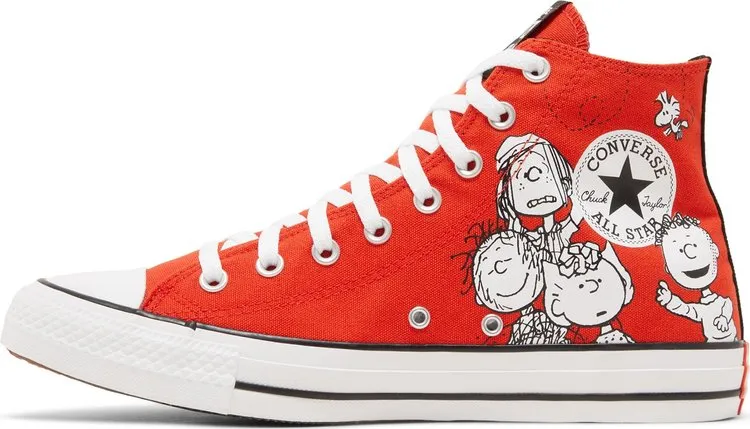 Converse Peanuts x Chuck Taylor All Star High Snoopy and Friends Sneakers, Red