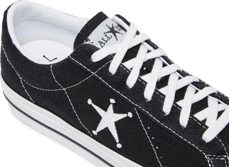 Converse Stussy x One Star Low Black sneakers, black