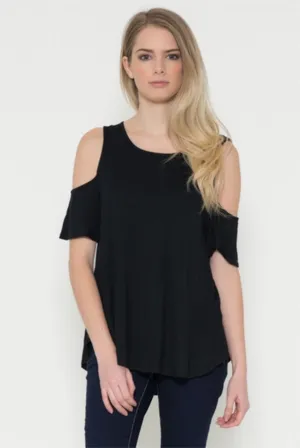 Cool & Casual Cold Shoulder Knit Top