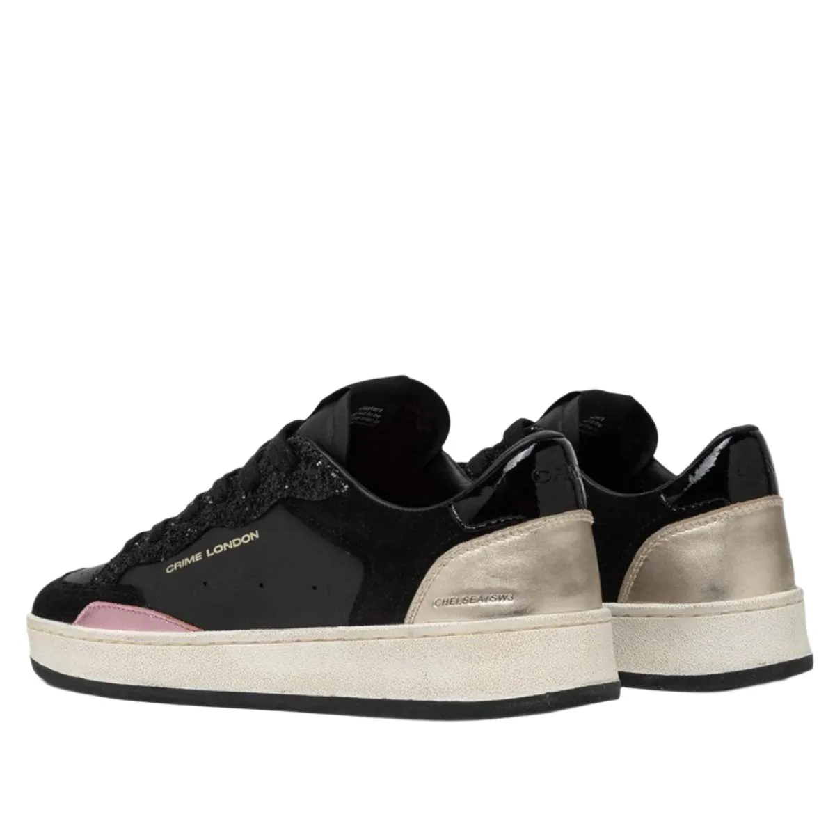 CRIME LONDON CHELSEA BLACK SNEAKERS